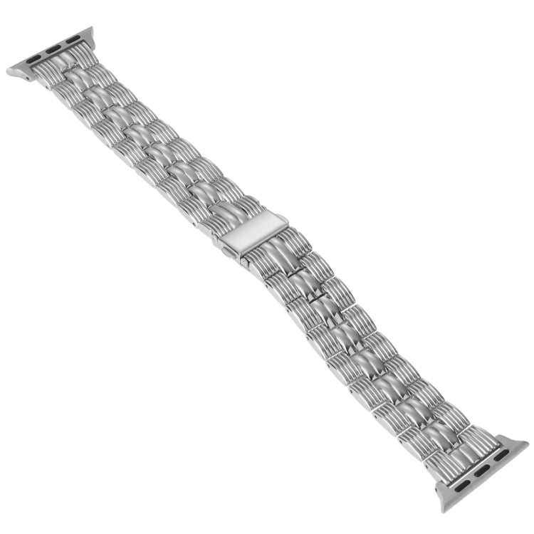 3-Beads Stripe Metal Watch Band For Apple Watch SE 44mm(Silver) -  by PMC TechLife | Online Shopping South Africa | PMC TechLife