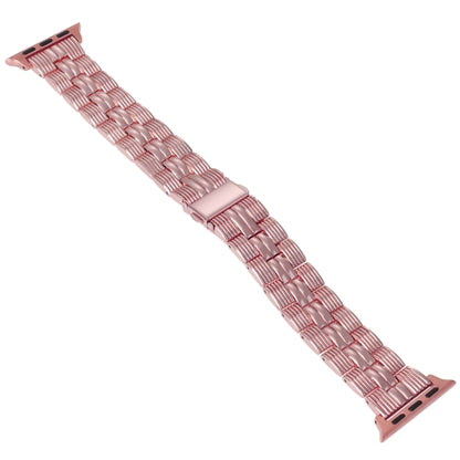 3-Beads Stripe Metal Watch Band For Apple Watch 6 40mm(Rose Pink) -  by PMC Jewellery | Online Shopping South Africa | PMC Jewellery