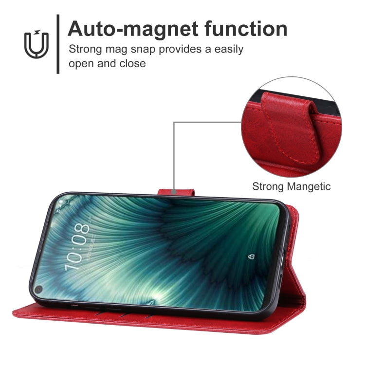 For HTC U23 Pro Leather Phone Case(Red) - HTC by PMC Jewellery | Online Shopping South Africa | PMC Jewellery