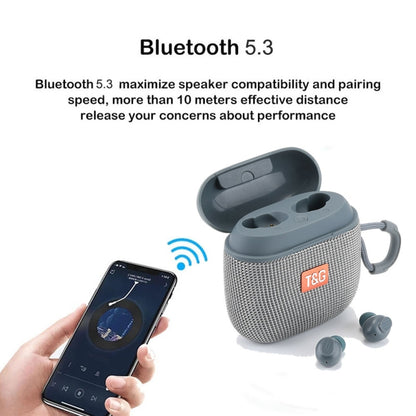 T&G TG809 2 in 1 Portable Outdoor Wireless Speaker & Mini TWS Bluetooth Earbuds(Red) - Mini Speaker by T&G | Online Shopping South Africa | PMC Jewellery