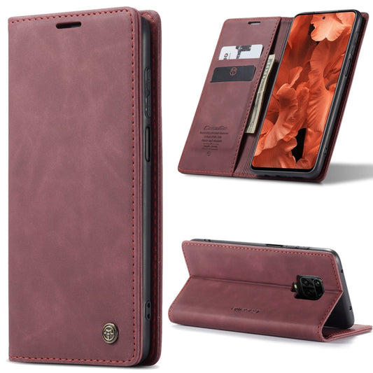 For Xiaomi Redmi Note 9 Pro/Note 9 Pro Max/Note 9s CaseMe 013 Multifunctional Horizontal Flip Leather Case, with Card Slot & Holder & Wallet(Wine Red) - Xiaomi Cases by CaseMe | Online Shopping South Africa | PMC Jewellery