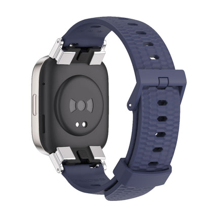 For Redmi Watch 3 Mijobs Honeycomb Texture TPU Watch Band(Midnight Blue Silver) -  by MIJOBS | Online Shopping South Africa | PMC Jewellery