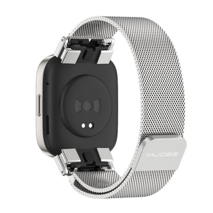 For Redmi Watch 3 Mijobs Milan Magnetic Metal Watch Band(Silver) -  by MIJOBS | Online Shopping South Africa | PMC Jewellery
