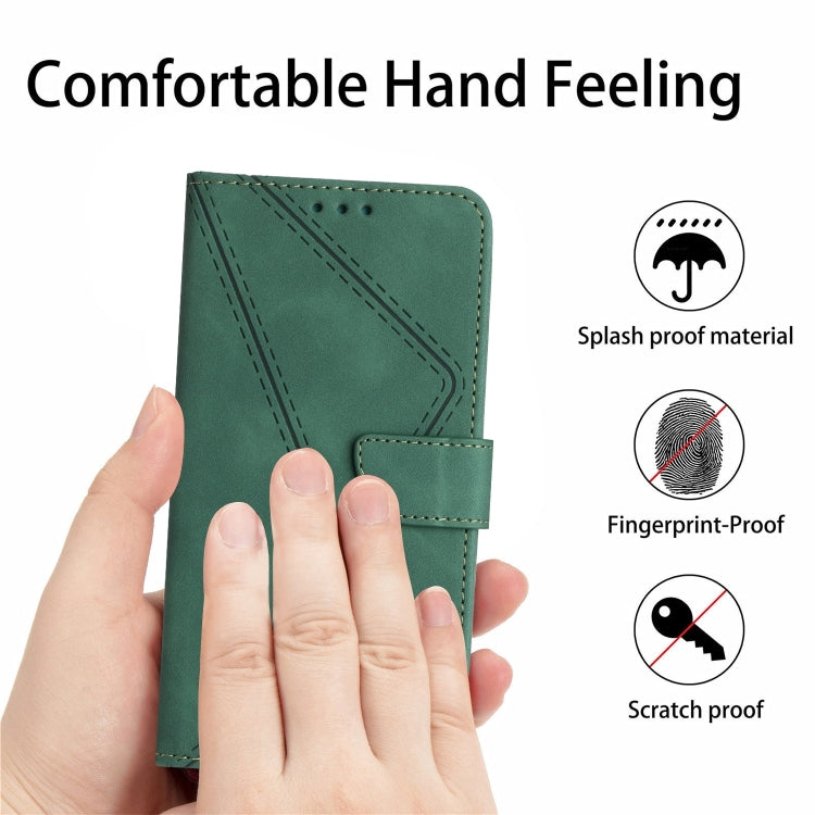 For Samsung Galaxy S23 Ultra 5G Stitching Embossed Leather Phone Case(Green) - Galaxy S23 Ultra 5G Cases by PMC TechLife | Online Shopping South Africa | PMC TechLife | Buy Now Pay Later Mobicred