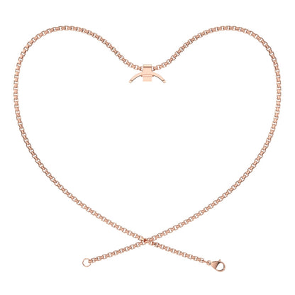 For Xiaomi Mi Band 8 Mijobs Metal Pendant Stainless Steel Watch Necklace(Rose Gold) -  by MIJOBS | Online Shopping South Africa | PMC Jewellery