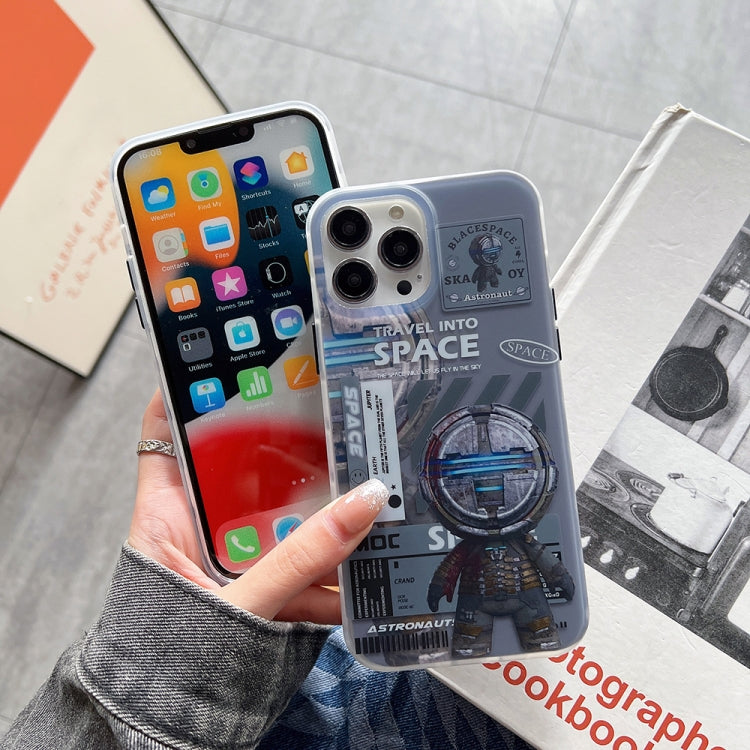 For iPhone 11 Dual-side IMD Astronaut Frosted Phone Case(Blue Grey) - iPhone 11 Cases by PMC Jewellery | Online Shopping South Africa | PMC Jewellery