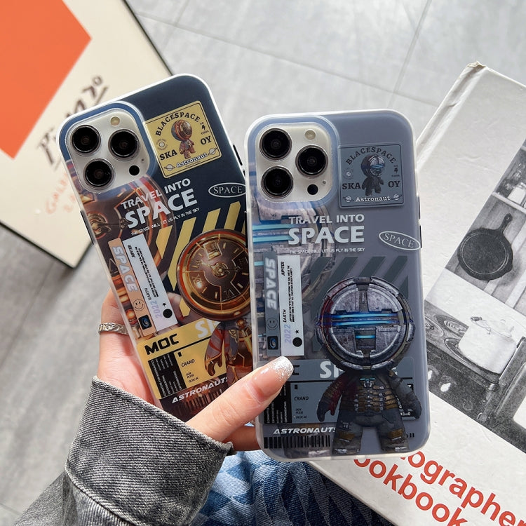 For iPhone 11 Dual-side IMD Astronaut Frosted Phone Case(Blue Grey) - iPhone 11 Cases by PMC Jewellery | Online Shopping South Africa | PMC Jewellery