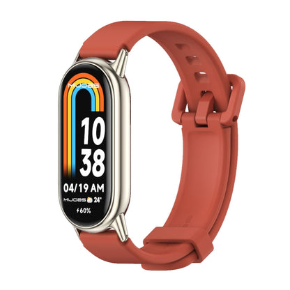 For Xiaomi Mi Band 8 Mijobs Silicone Breathable Watch Band(Orange+Light Gold) -  by MIJOBS | Online Shopping South Africa | PMC Jewellery