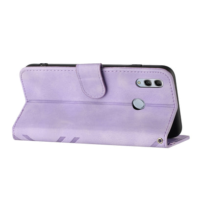 For Honor 10 Lite Line Pattern Skin Feel Leather Phone Case(Light Purple) - Honor Cases by PMC Jewellery | Online Shopping South Africa | PMC Jewellery