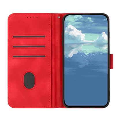 For Honor 70 Line Pattern Skin Feel Leather Phone Case(Red) - Honor Cases by PMC Jewellery | Online Shopping South Africa | PMC Jewellery