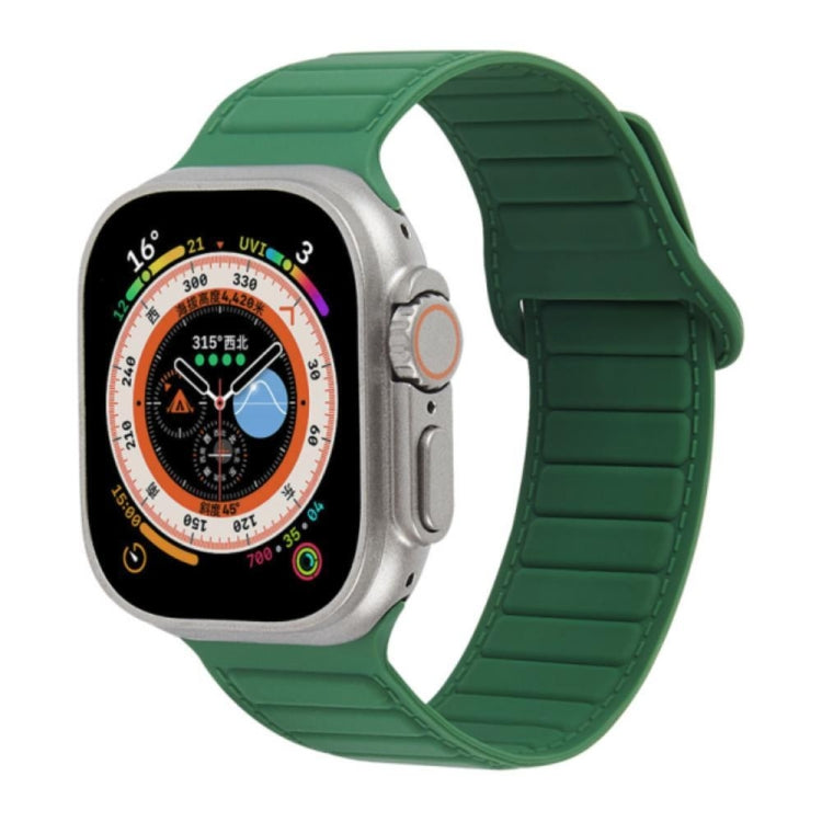 For Apple Watch 4 40mm Loop Magnetic Silicone Watch Band(Green) - Watch Bands by PMC Jewellery | Online Shopping South Africa | PMC Jewellery