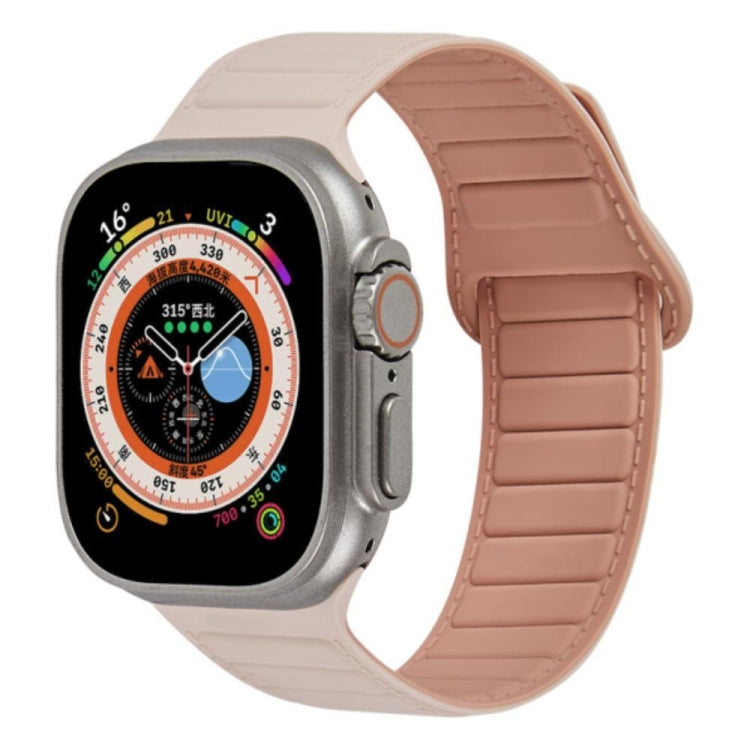 For Apple Watch 3 38mm Loop Magnetic Silicone Watch Band(Pink) - Watch Bands by PMC Jewellery | Online Shopping South Africa | PMC Jewellery