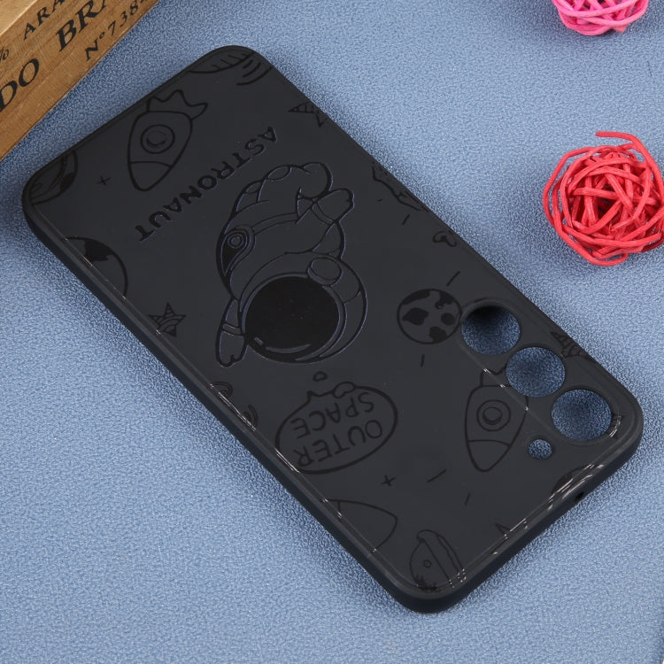 For Samsung Galaxy S20+ Astronaut Pattern Silicone Straight Edge Phone Case(Flying Astronaut-Black) - free shipping - PMC TechLife - Order now!