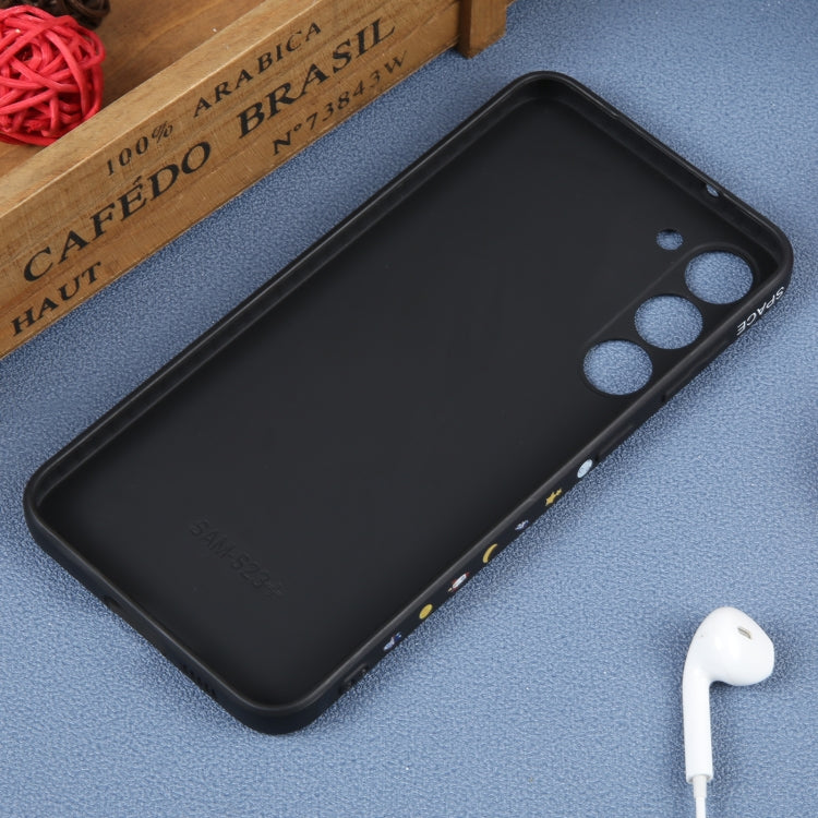 For Samsung Galaxy S10 Astronaut Pattern Silicone Straight Edge Phone Case(Planet Landing-Black) - free shipping - PMC TechLife - Order now!