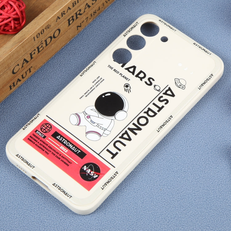 For Samsung Galaxy A91 Astronaut Pattern Silicone Straight Edge Phone Case(Mars Astronaut-White) - free shipping - PMC TechLife - Order now!