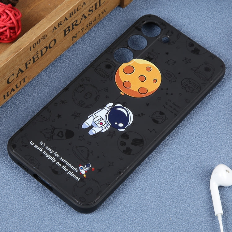 For Samsung Galaxy A81 Astronaut Pattern Silicone Straight Edge Phone Case(Planet Landing-Black) - free shipping - PMC TechLife - Order now!