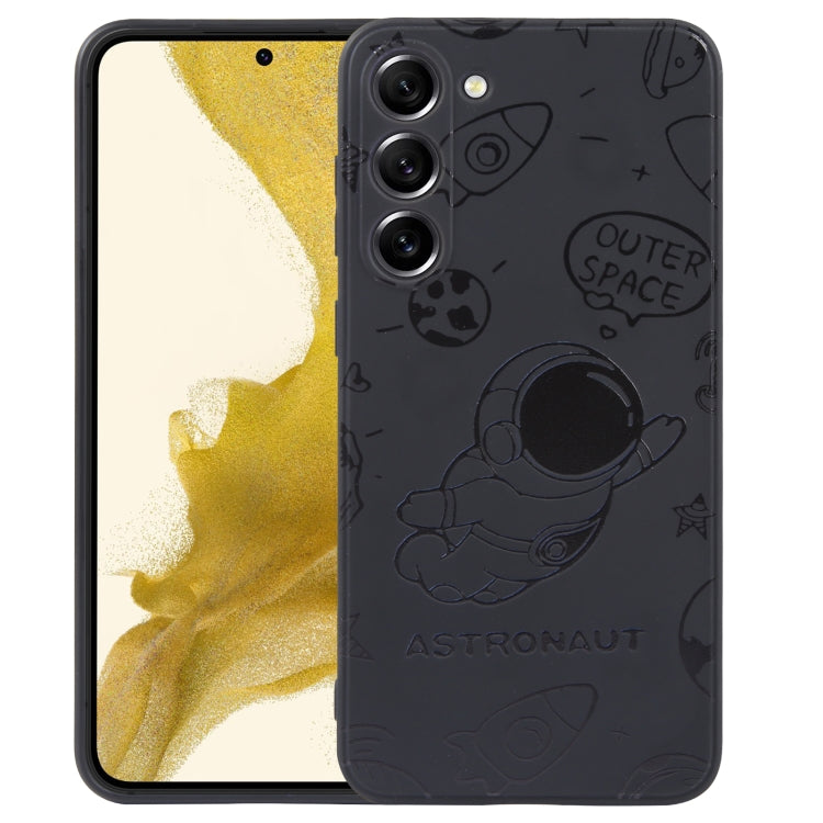 For Samsung Galaxy A32 5G Astronaut Pattern Silicone Straight Edge Phone Case(Flying Astronaut-Black) - free shipping - PMC TechLife - Order now!