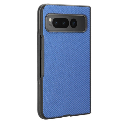 For Google Pixel Fold PU Leather PC Phone Case(Blue) - Google Cases by PMC Jewellery | Online Shopping South Africa | PMC Jewellery