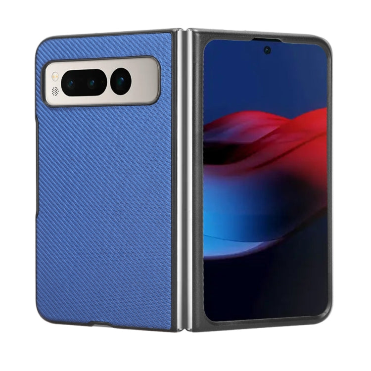 For Google Pixel Fold PU Leather PC Phone Case(Blue) - Google Cases by PMC Jewellery | Online Shopping South Africa | PMC Jewellery