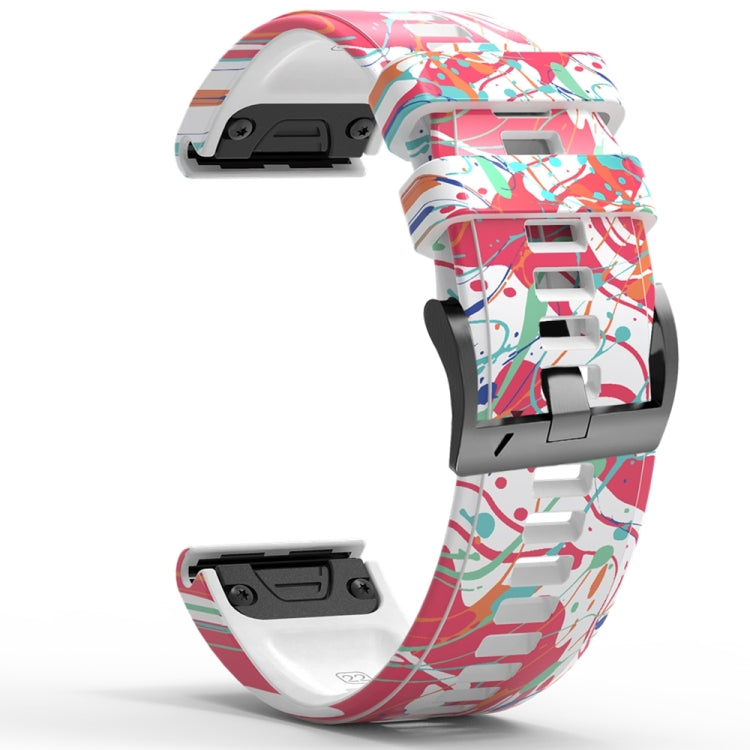 For Garmin Forerunner 965 / 955 / 945 / 935 Printing Quick Release Silicone Watch Band(Graffiti) - Watch Bands by PMC Jewellery | Online Shopping South Africa | PMC Jewellery