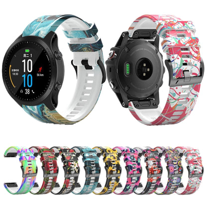 For Garmin Forerunner 965 / 955 / 945 / 935 Printing Quick Release Silicone Watch Band(Graffiti) - Watch Bands by PMC Jewellery | Online Shopping South Africa | PMC Jewellery