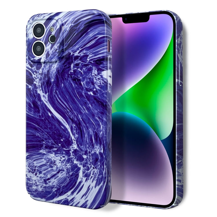 For iPhone 14 Plus Marble Pattern Phone Case(Purple White) - iPhone 14 Plus Cases by PMC Jewellery | Online Shopping South Africa | PMC Jewellery