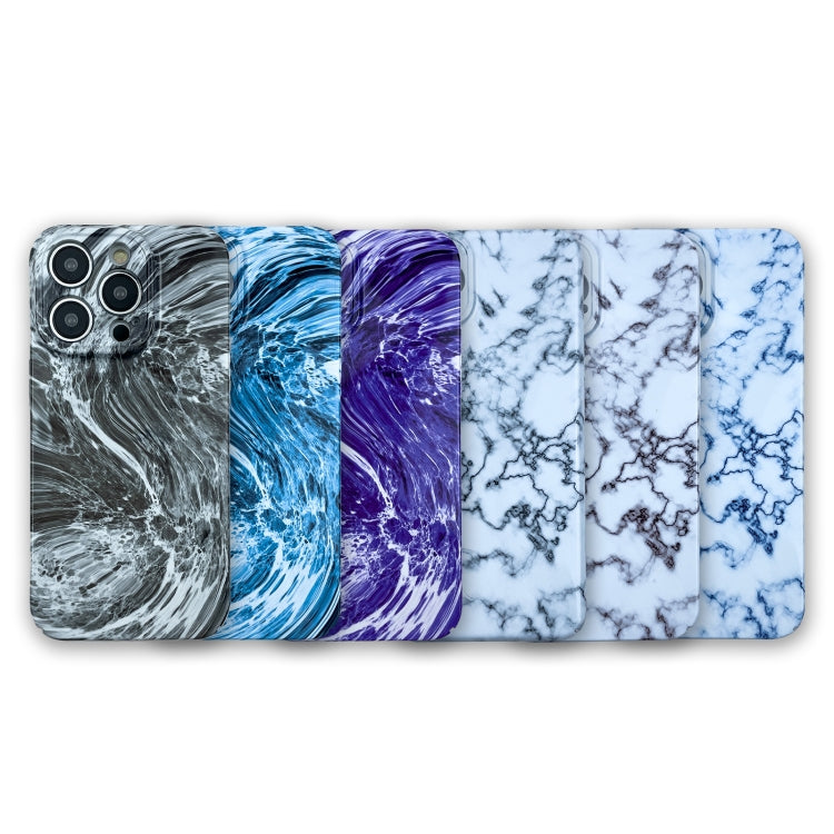 For iPhone 14 Pro Marble Pattern Phone Case(Black White) - iPhone 14 Pro Cases by PMC Jewellery | Online Shopping South Africa | PMC Jewellery