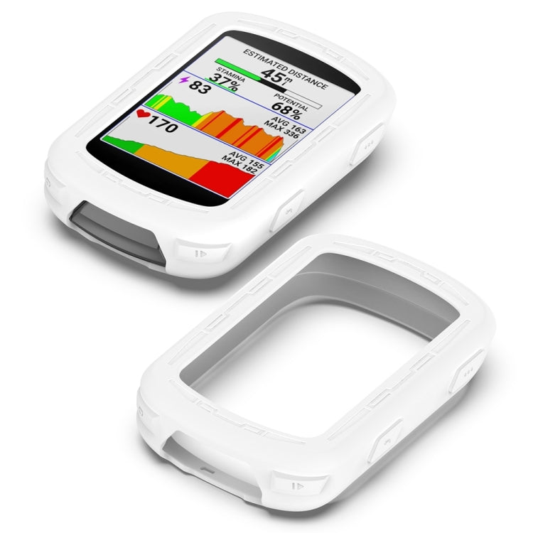 For Garmin Edge 840 / Edge 540 Stopwatch Armor Silicone Protective Case(White) - Watch Cases by PMC TechLife | Online Shopping South Africa | PMC TechLife
