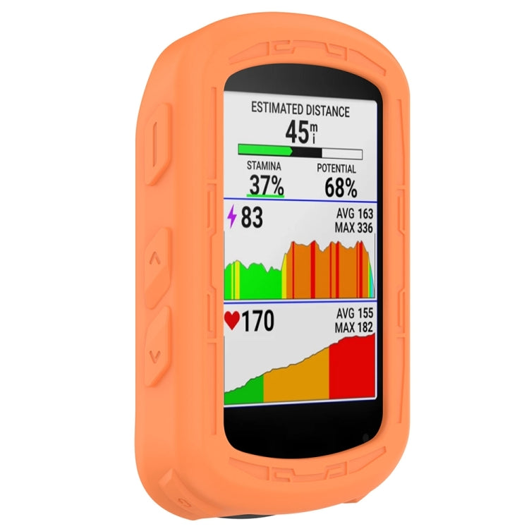 For Garmin Edge 840 / Edge 540 Stopwatch Armor Silicone Protective Case(Orange) - Watch Cases by PMC Jewellery | Online Shopping South Africa | PMC Jewellery