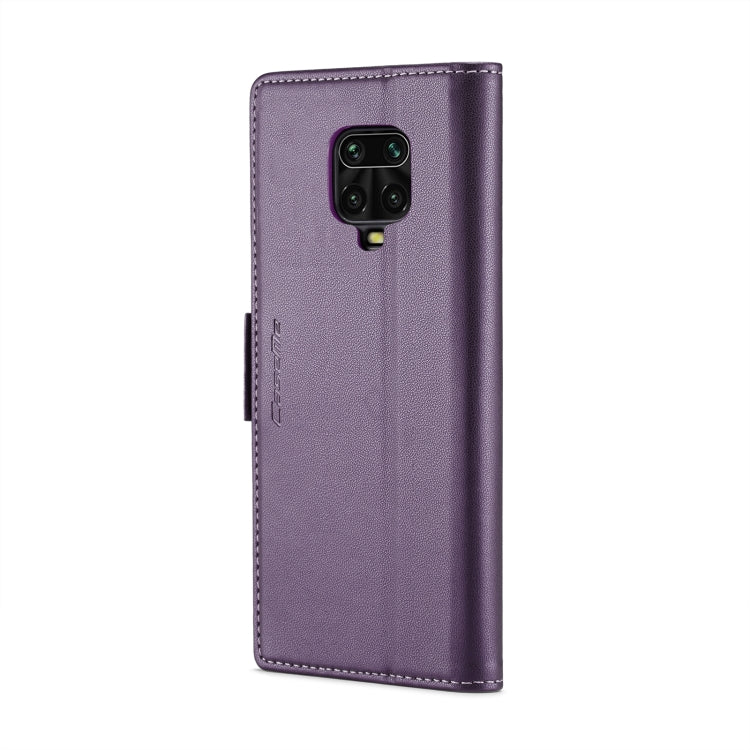 For Xiaomi Redmi Note 9S/Note 9 Pro/Note 9 Pro Max CaseMe 023 Butterfly Buckle Litchi Texture RFID Anti-theft Leather Phone Case(Pearly Purple) - Xiaomi Cases by CaseMe | Online Shopping South Africa | PMC Jewellery