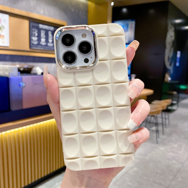 For iPhone 13 Groove Pattern Electroplating TPU Phone Case(White) - iPhone 13 Cases by PMC Jewellery | Online Shopping South Africa | PMC Jewellery