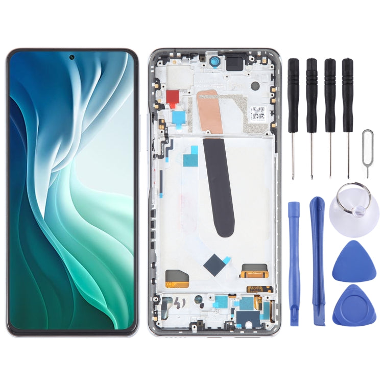 OLED LCD Screen For Xiaomi 11X Digitizer Full Assembly with Frame(Silver) - free shipping - PMC TechLife - Order now!