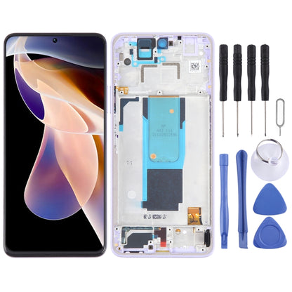 LCD Screen For Xiaomi Redmi Note 11 Pro+ 5G Digitizer Full Assembly with Frame(Purple) - LCD Screen by PMC Jewellery | Online Shopping South Africa | PMC Jewellery