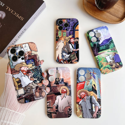 For iPhone 11 Pro Max Precise Hole Oil Painting Pattern PC Phone Case(Painting) - iPhone 11 Pro Max Cases by PMC Jewellery | Online Shopping South Africa | PMC Jewellery