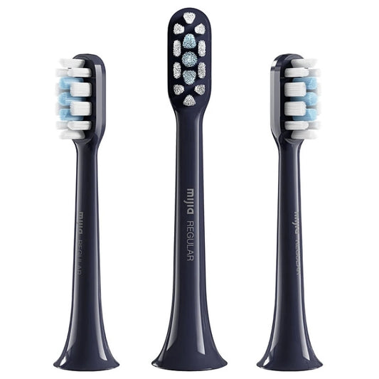 Original Xiaomi Mijia 3pcs Brush Head Standard Type for Sonic Electric Toothbrush T301 / T302(Black) - Replacement Brush Heads by Xiaomi | Online Shopping South Africa | PMC Jewellery