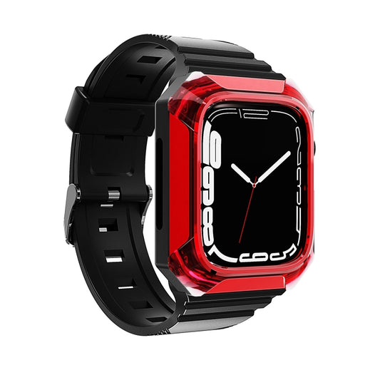 Armor Case Integrated TPU Watch Band For Apple Watch SE 2022 44mm(Red) - Watch Bands by PMC Jewellery | Online Shopping South Africa | PMC Jewellery