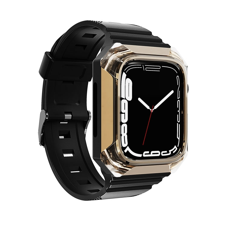 Armor Case Integrated TPU Watch Band For Apple Watch SE 44mm(Gold) - Watch Bands by PMC TechLife | Online Shopping South Africa | PMC TechLife