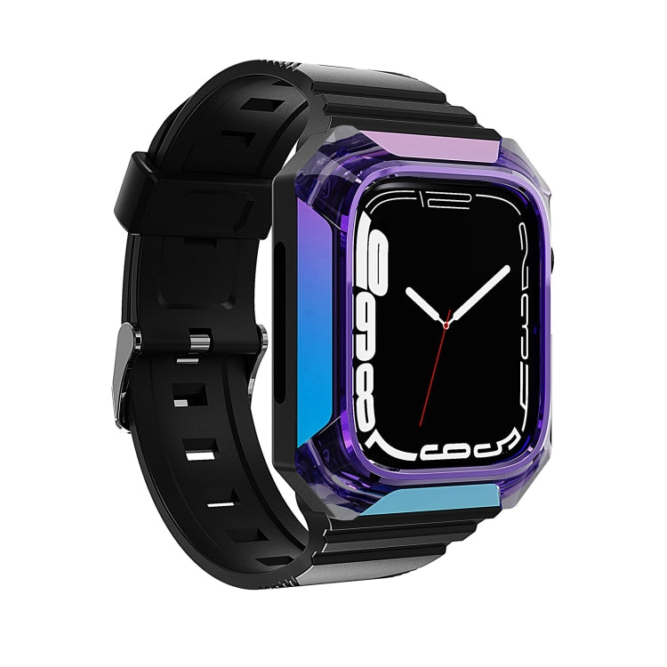 Armor Case Integrated TPU Watch Band For Apple Watch 6 44mm(Purple) - Watch Bands by PMC TechLife | Online Shopping South Africa | PMC TechLife