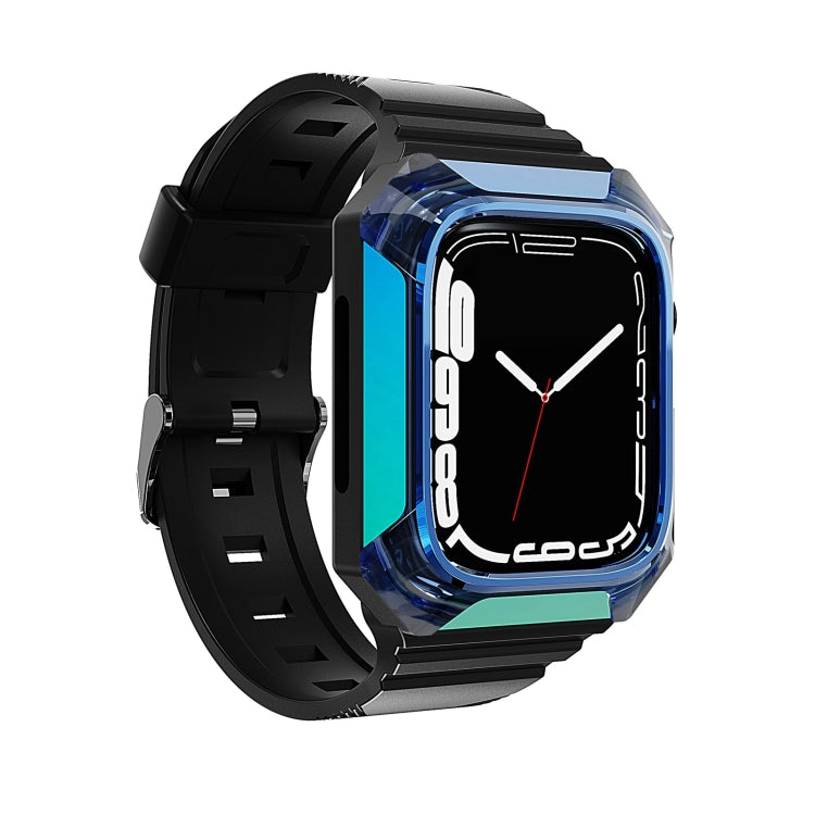 Armor Case Integrated TPU Watch Band For Apple Watch 4 44mm(Blue) - Watch Bands by PMC TechLife | Online Shopping South Africa | PMC TechLife