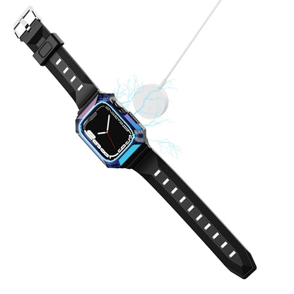 Armor Case Integrated TPU Watch Band For Apple Watch SE 2022 44mm(Blue) - Watch Bands by PMC Jewellery | Online Shopping South Africa | PMC Jewellery