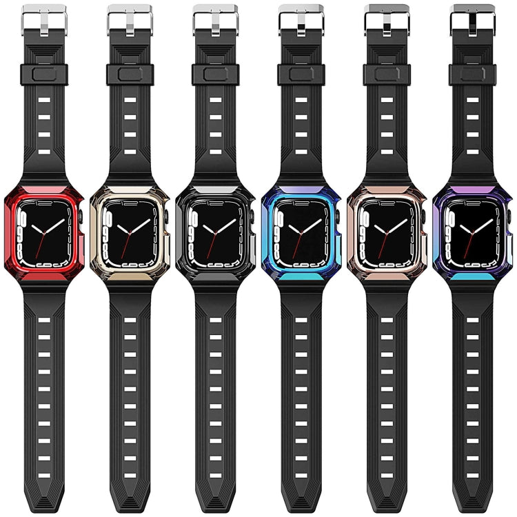Armor Case Integrated TPU Watch Band For Apple Watch 2 38mm(Blue) - Watch Bands by PMC TechLife | Online Shopping South Africa | PMC TechLife