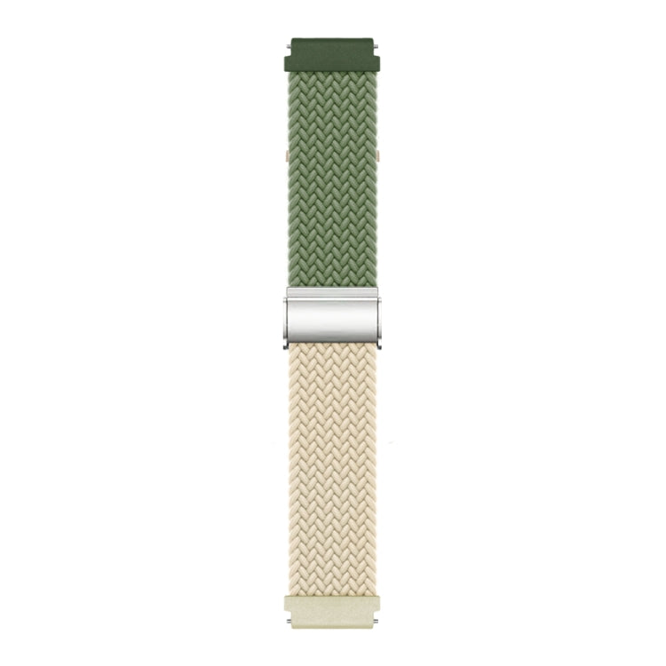 22mm Buckle Braided Nylon Watch Band(Cactus Starlight) - 22mm Bands by PMC Jewellery | Online Shopping South Africa | PMC Jewellery