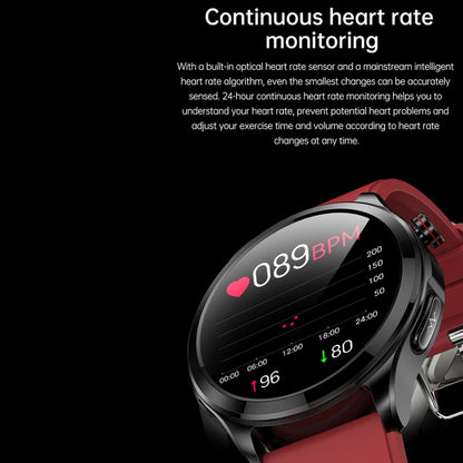 TK22 1.39 inch IP67 Waterproof Silicone Band Smart Watch Supports ECG / Non-invasive Blood Sugar(Red) - Smart Watches by PMC Jewellery | Online Shopping South Africa | PMC Jewellery