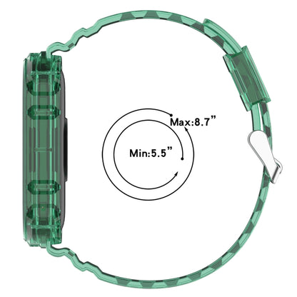 For Xiaomi Mi Band 8 Integrated Transparent Silicone Watch Band(Yellow) - Watch Bands by PMC Jewellery | Online Shopping South Africa | PMC Jewellery