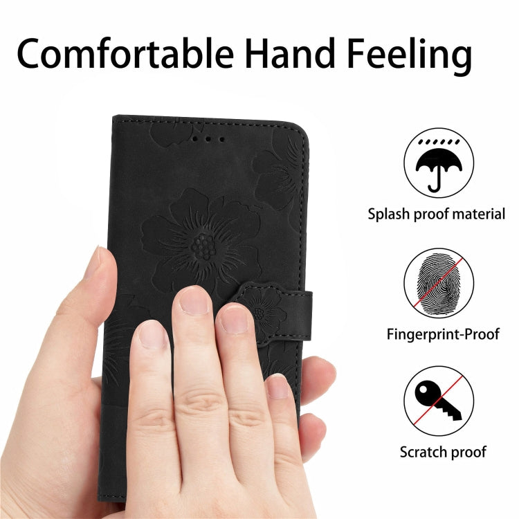For Xiaomi Redmi Note 12 Pro 5G Flower Embossing Pattern Leather Phone Case(Black) - free shipping - PMC TechLife - Order now!