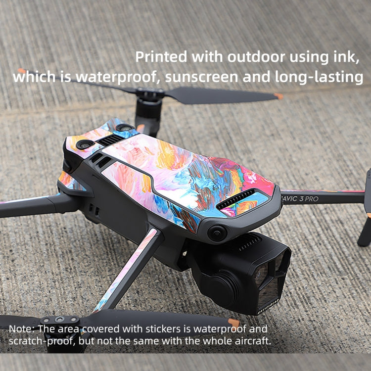 For DJI Mavic 3 Pro / RC Pro Sunnylife Drone Body Remote Control Decorative Stickers Set(Lava Black) - Stickers by Sunnylife | Online Shopping South Africa | PMC Jewellery