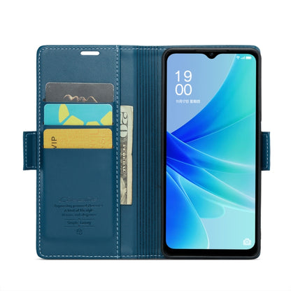 For OPPO A57 4G Global/A57s 4G Global CaseMe 023 Butterfly Buckle Litchi Texture RFID Anti-theft Leather Phone Case(Blue) - OPPO Cases by CaseMe | Online Shopping South Africa | PMC Jewellery | Buy Now Pay Later Mobicred