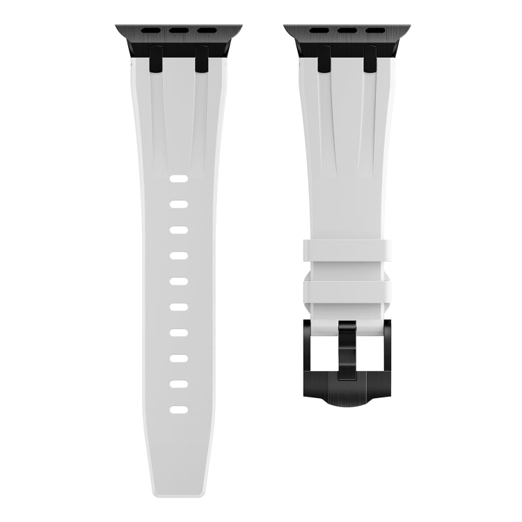 AP Silicone Watch Band For Apple Watch 8 41mm(Black White) - Watch Bands by PMC TechLife | Online Shopping South Africa | PMC TechLife