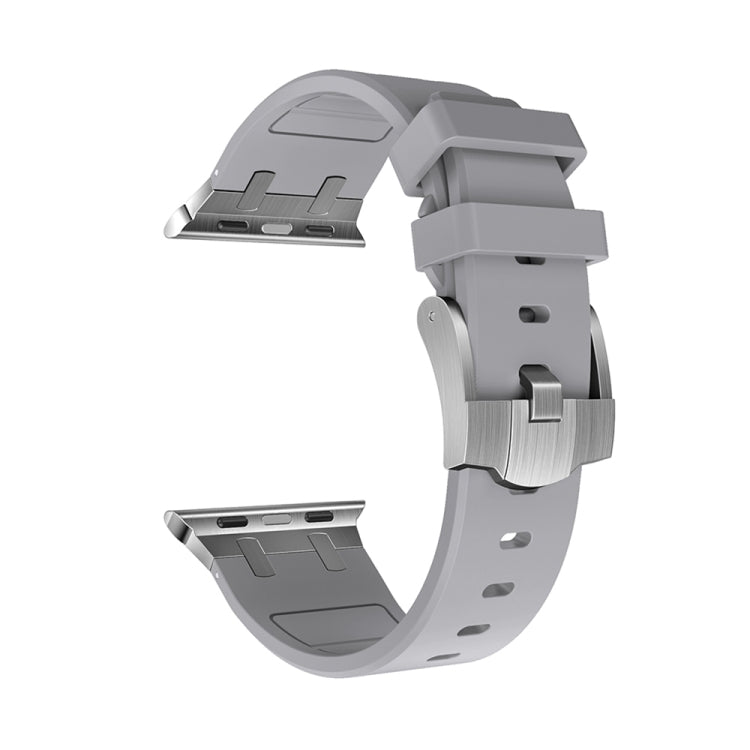 AP Silicone Watch Band For Apple Watch SE 2022 44mm(Silver Grey) - Watch Bands by PMC Jewellery | Online Shopping South Africa | PMC Jewellery