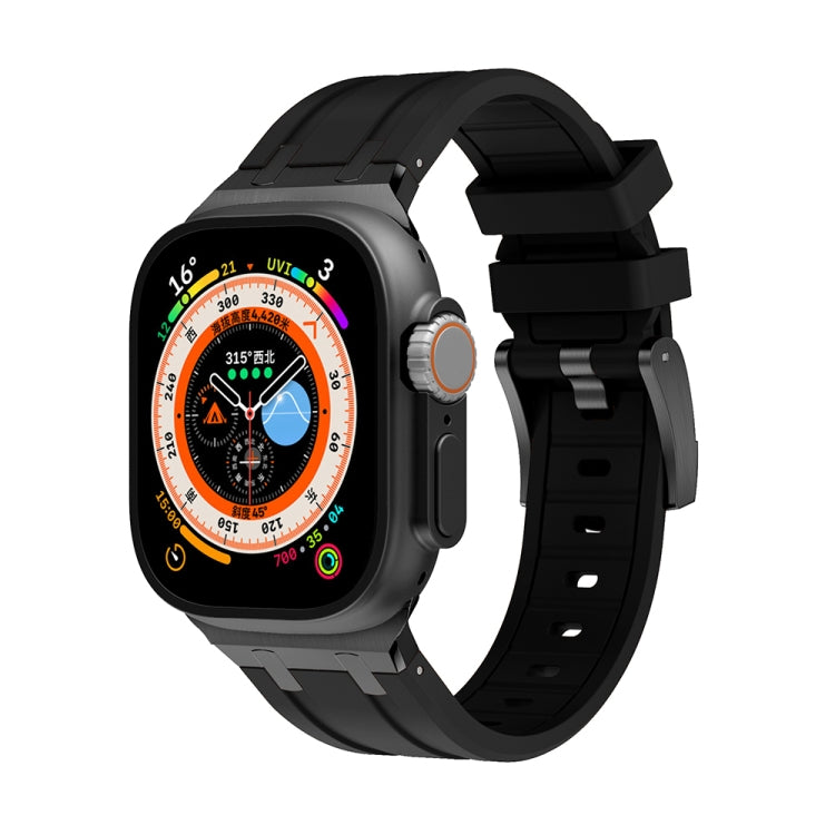 AP Silicone Watch Band For Apple Watch SE 40mm(Black Black) - Watch Bands by PMC TechLife | Online Shopping South Africa | PMC TechLife